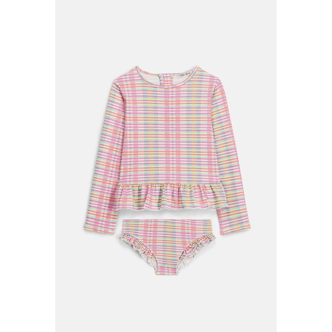 Louise Misha Pink Island Checks Yani Bathing Set