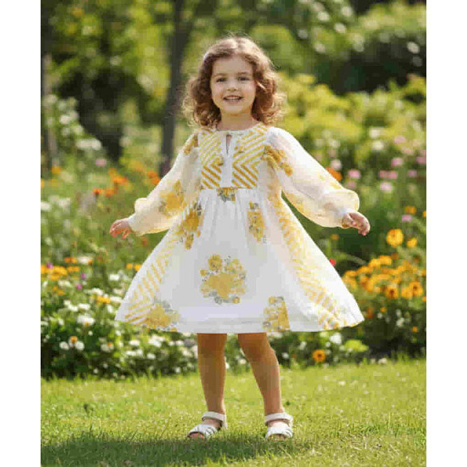 Yo Baby Off-White Rose Ann Dress