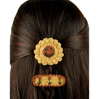 Emile et Ida Yellow Flower 2-Pack Hairclips