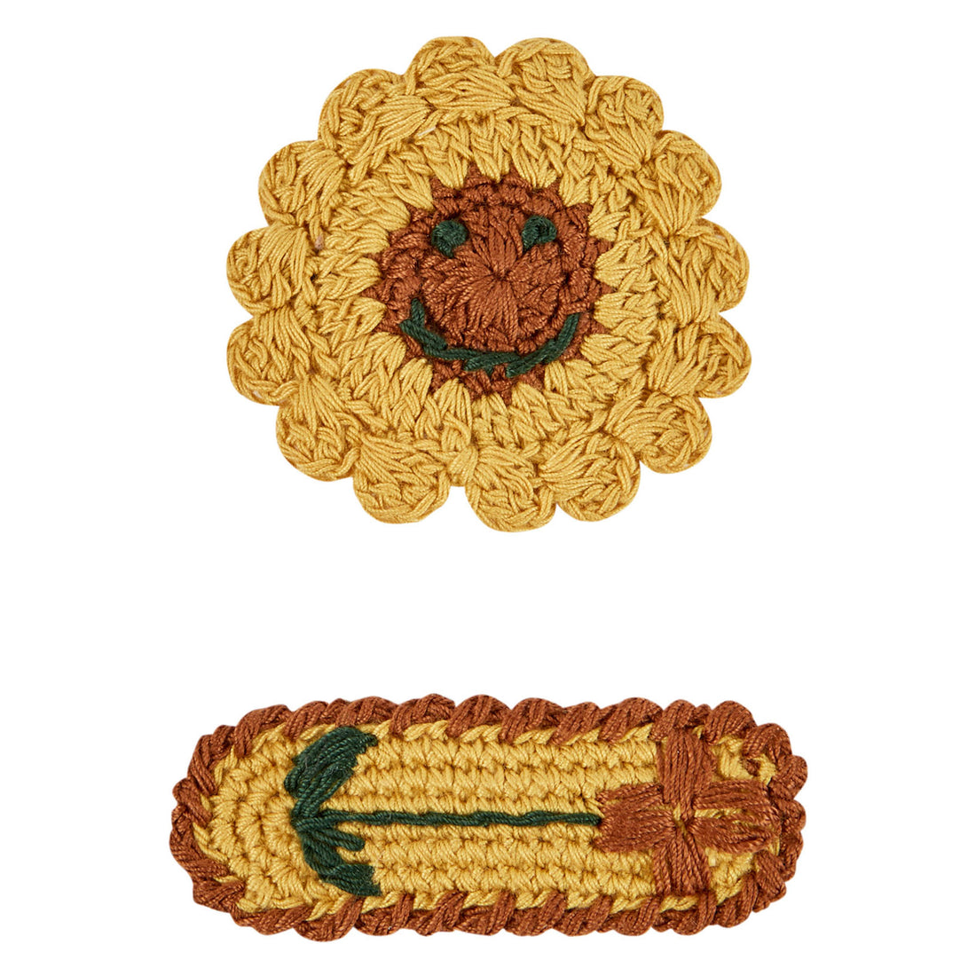 Emile et Ida Yellow Flower 2-Pack Hairclips