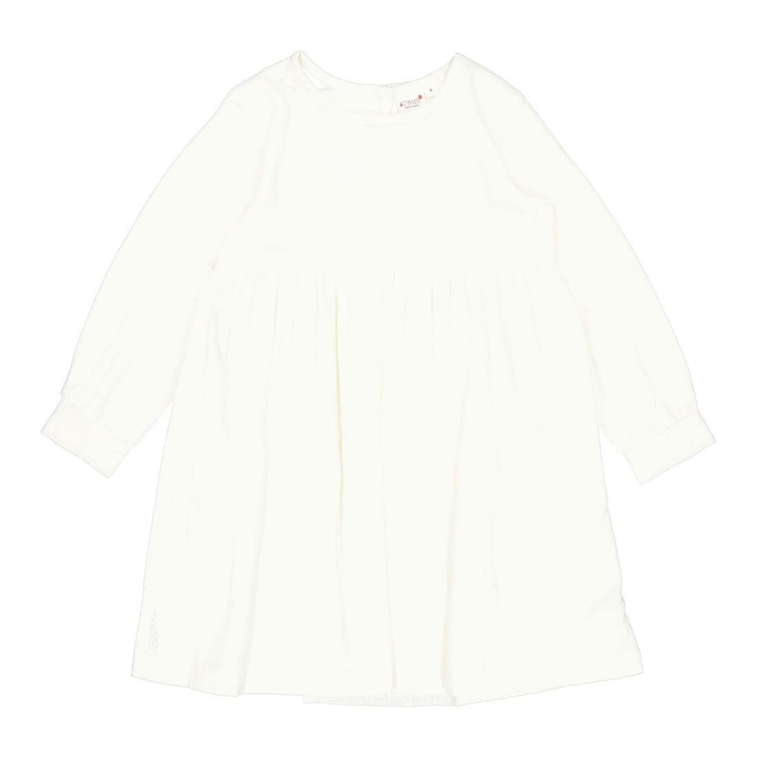 Yo Baby  Off White Corduroy Gathered Dress
