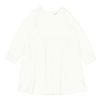 Yo Baby  Off White Corduroy Gathered Dress