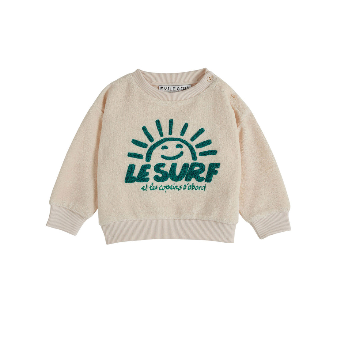 Emile et Ida Cream Terry Surf Sweatshirt