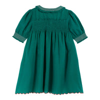 Emile et Ida Green Smocked Dress