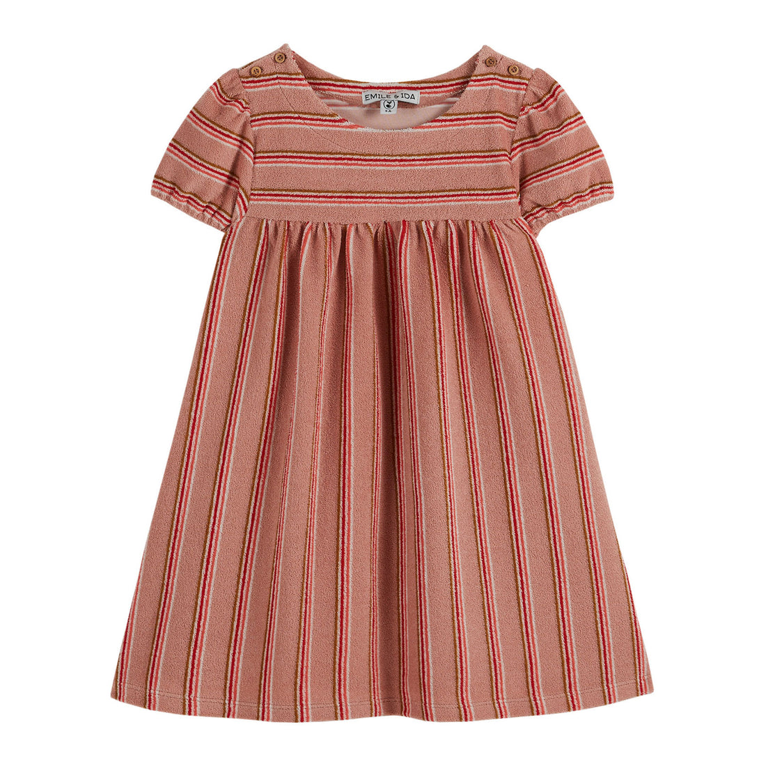 Emile et Ida Rosette Stripe Terry Dress