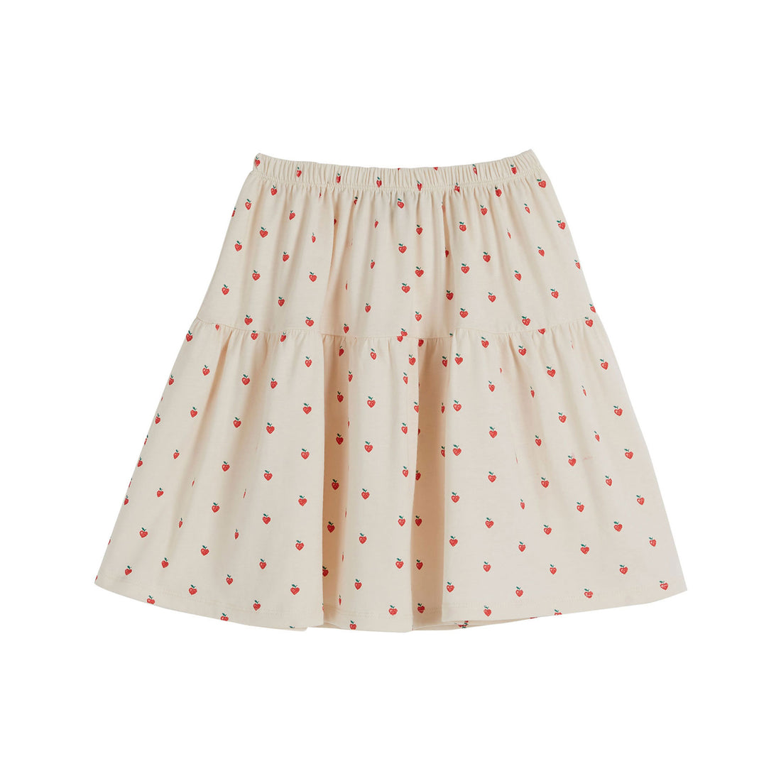 Emile et Ida Red Hearts Allover  Jersey Skirt