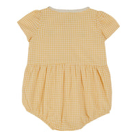 Emile et Ida Yellow Vichy Smocked Romper