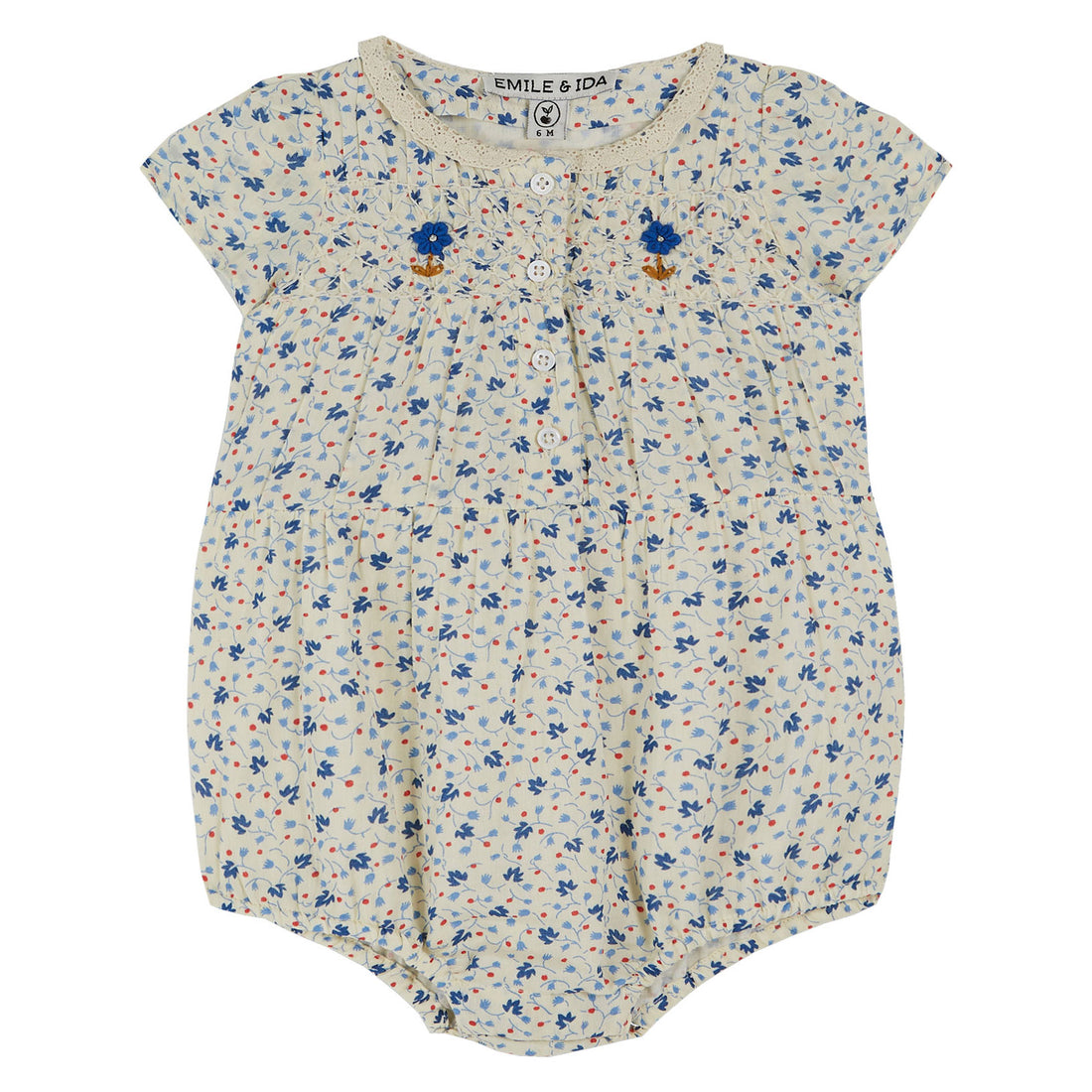Emile et Ida Lily Flower Allover Romper