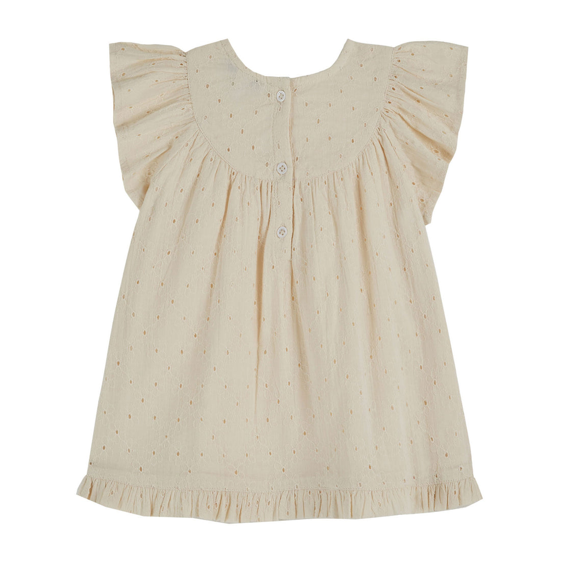 Emile et Ida Chantilly Embroidered Anglaise Baby Dress