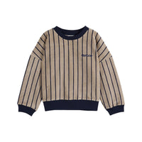 Emile et Ida Navy Blue Striped Terry Sweatshirt