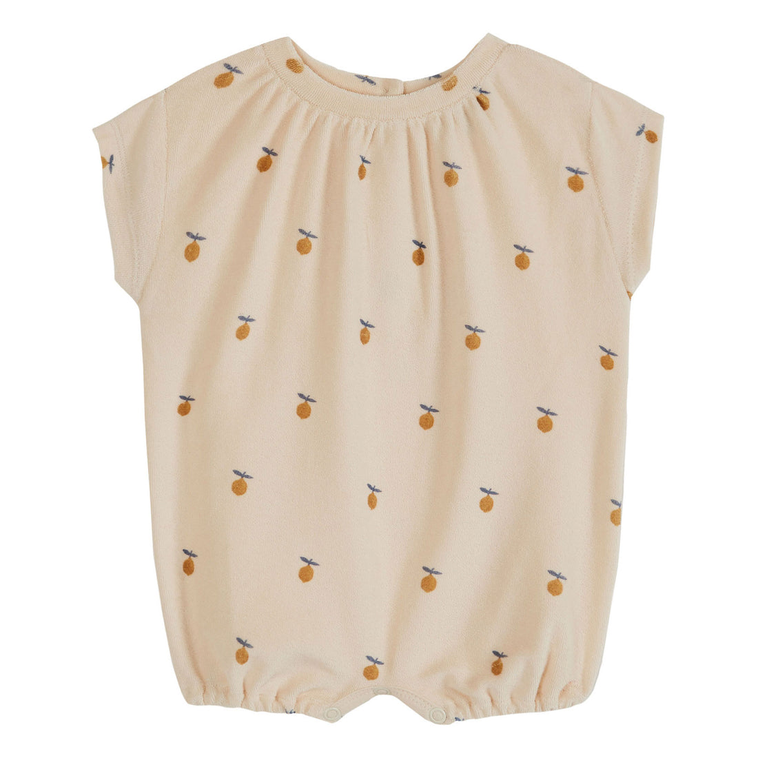 Emile et Ida Lemon Printed Terry Romper