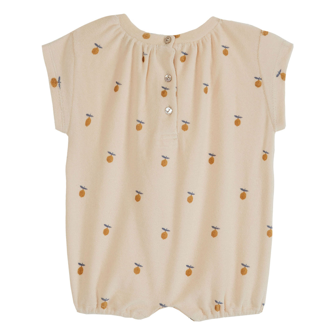 Emile et Ida Lemon Printed Terry Romper