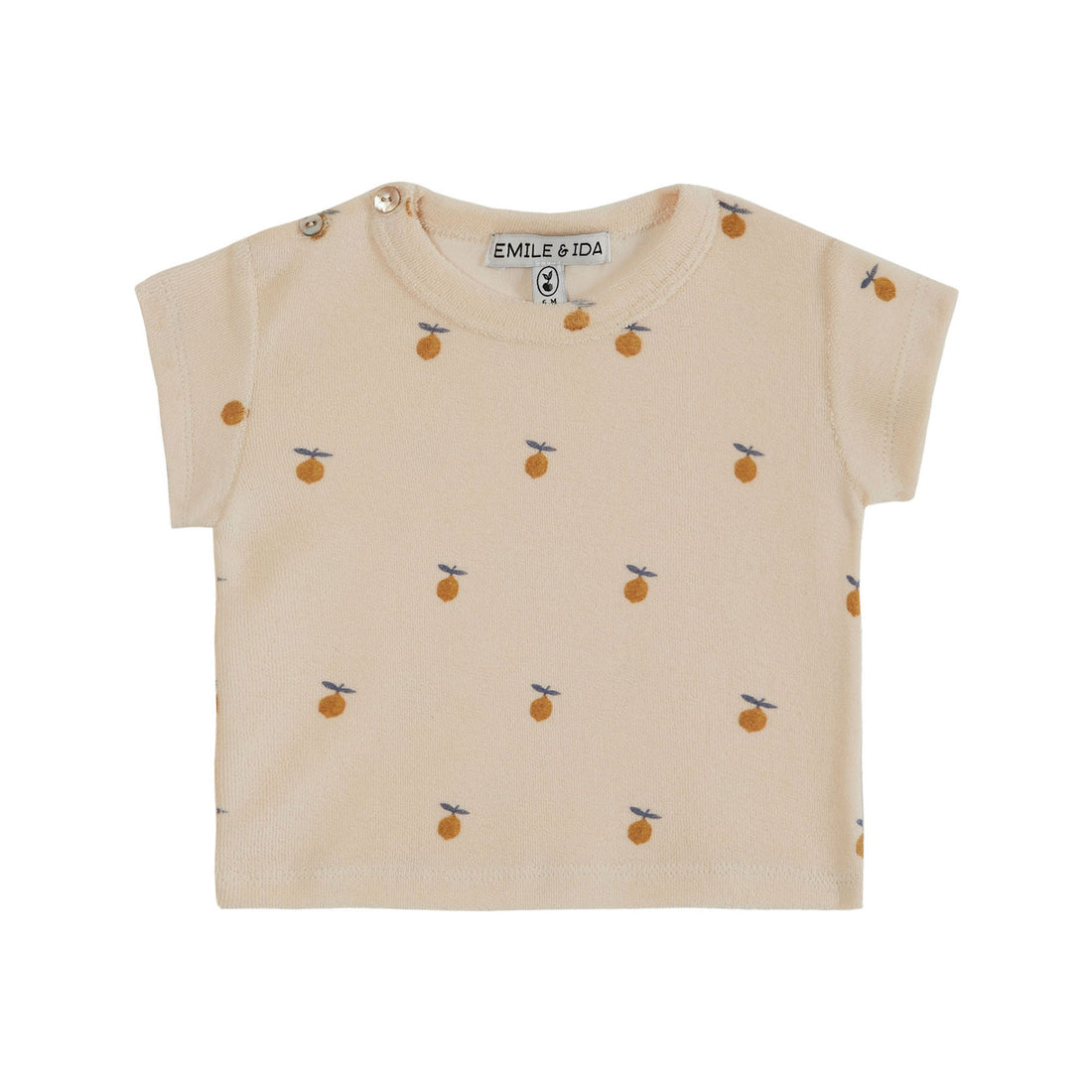 Emile et Ida Lemons Allover Terry Baby Tee