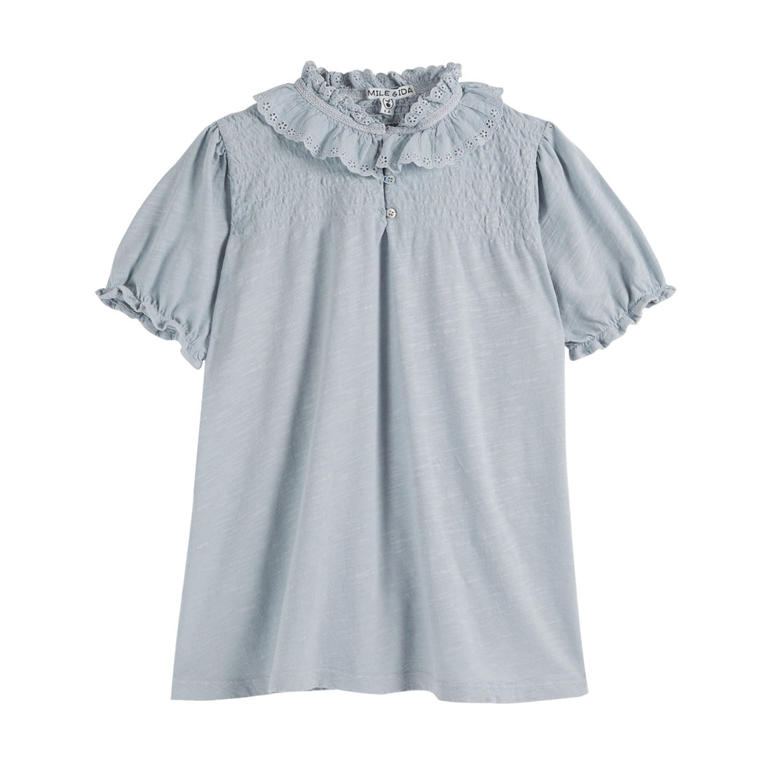 Emile et Ida Flake Collared Embroidered Dress