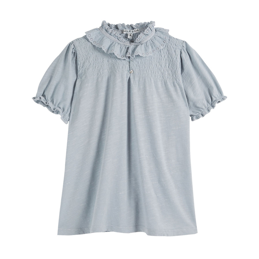 Emile et Ida Flake Collared Embroidered Dress