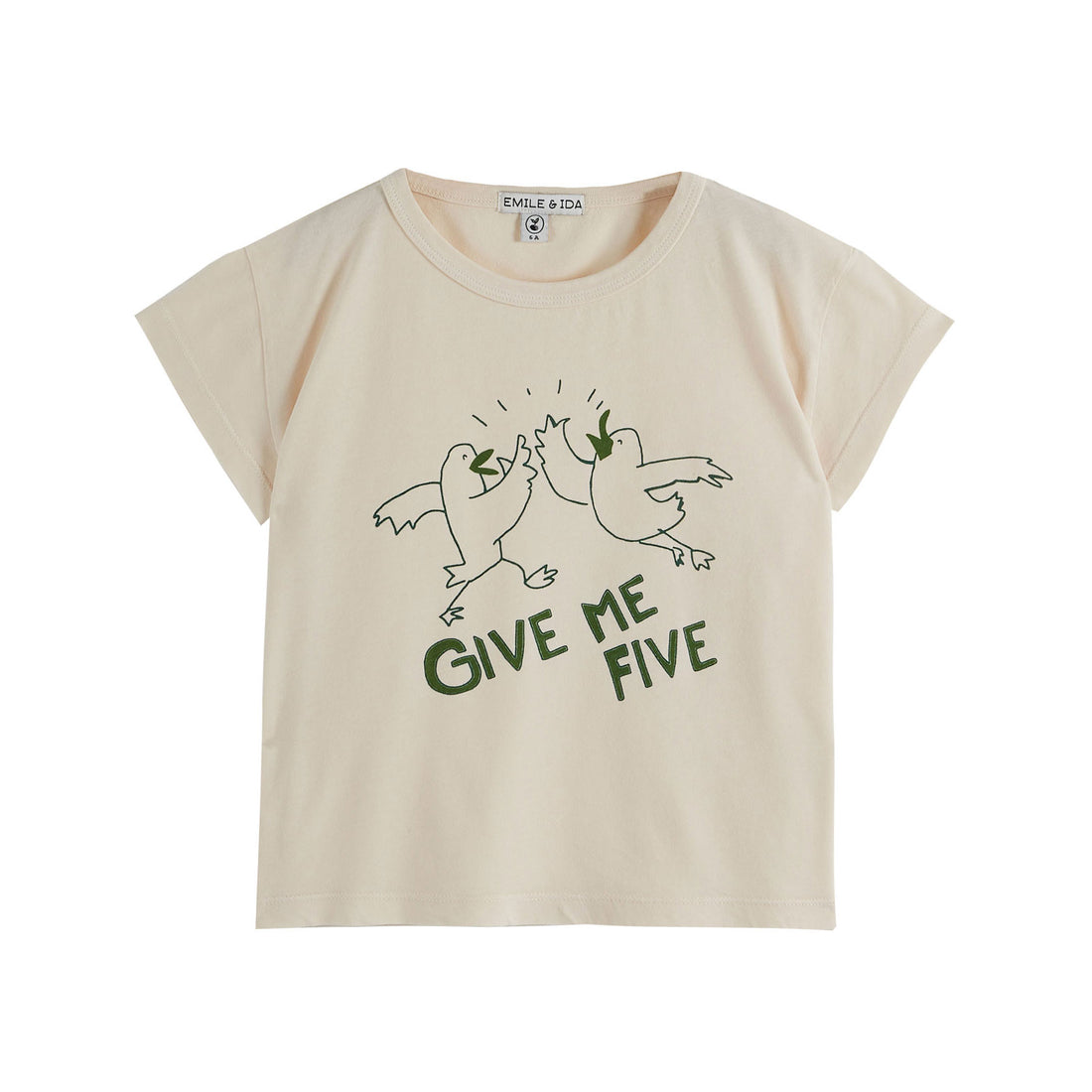 Emile et Ida Cream Give Me Five T-Shirt