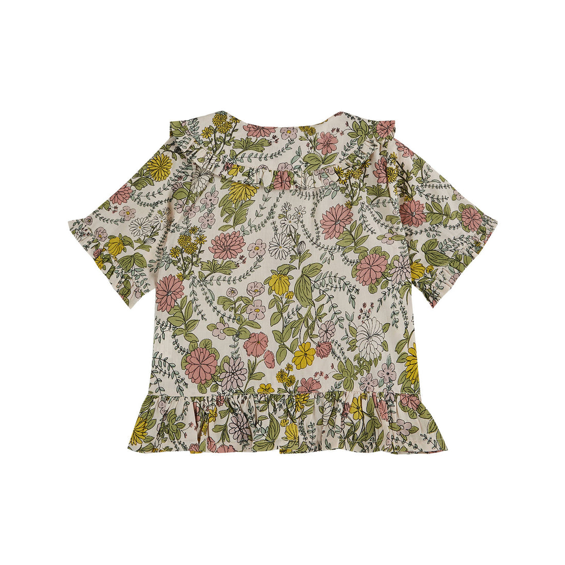 Emile et Ida Herbarium Collared Ruffle Blouse