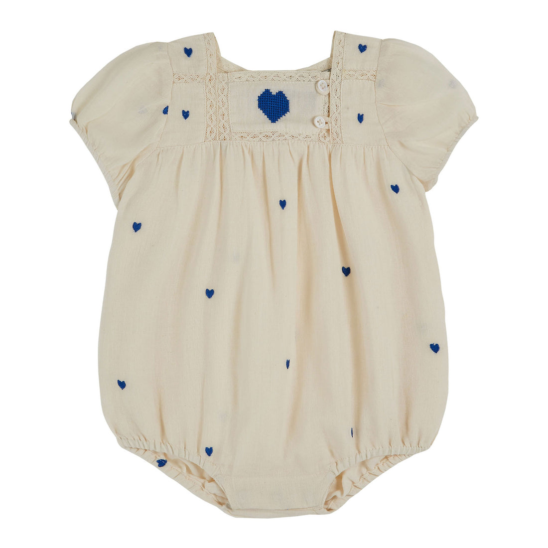 Emile et Ida Chantilly Embroidered Allover Romper