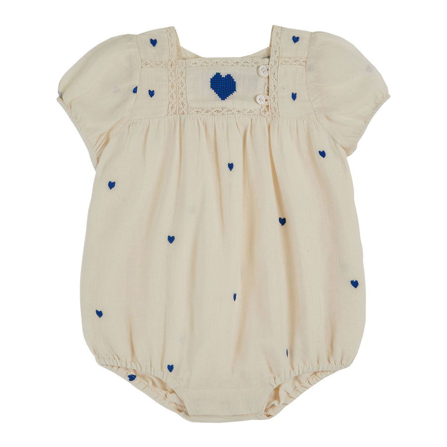 Emile et Ida Chantilly Embroidered Allover Romper