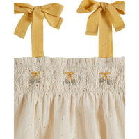 Emile et Ida Chantilly Smocked Strap Baby Top