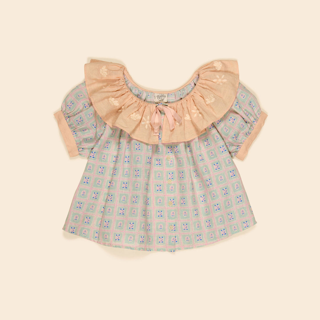 Apolina Rosepanel Mint Zabina Blouse