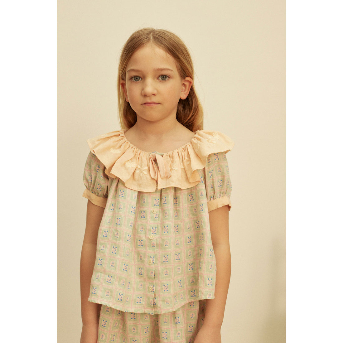 Apolina Rosepanel Mint Zabina Blouse