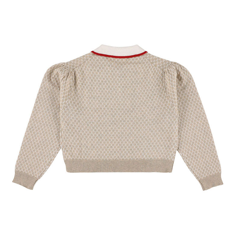 Morley Beige Merino Zug Pullover
