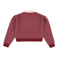 Morley Red Merino Zug Pullover