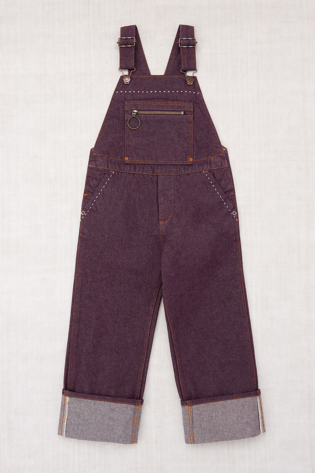Misha and Puff Aubergine Denim Zip Overall