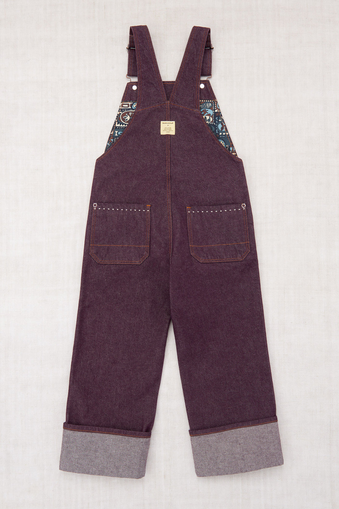 Misha and Puff Aubergine Denim Zip Overall