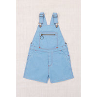 Misha and Puff Baby Blue Denim Zip Overall Shorts