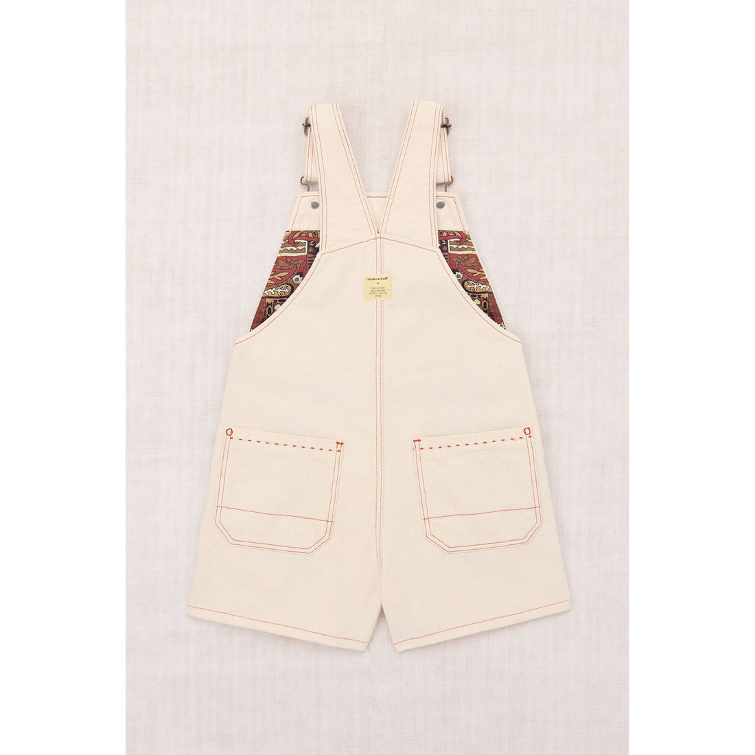 Misha and Puff Gesso Denim Zip Overall Shorts