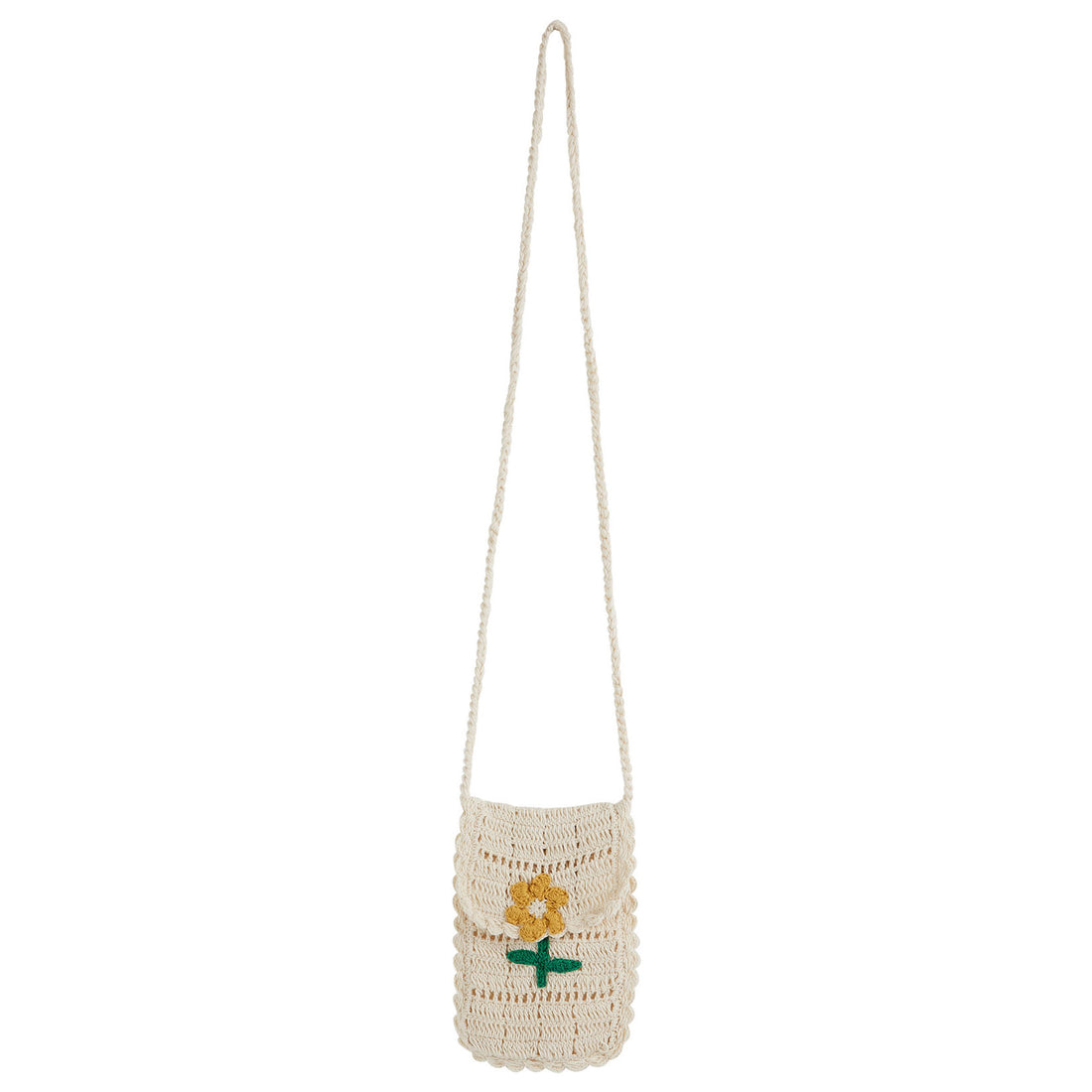 Emile et Ida Ecru Handmade Crochet Shoulder Bag