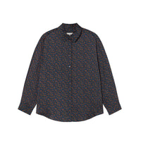 The Tiny Big Sister Light Navy Small Flowers Relaxed Womens Shirt
