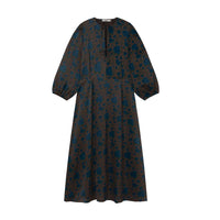 The Tiny Big Sister Dark Brown Roses Womens Midi Dress