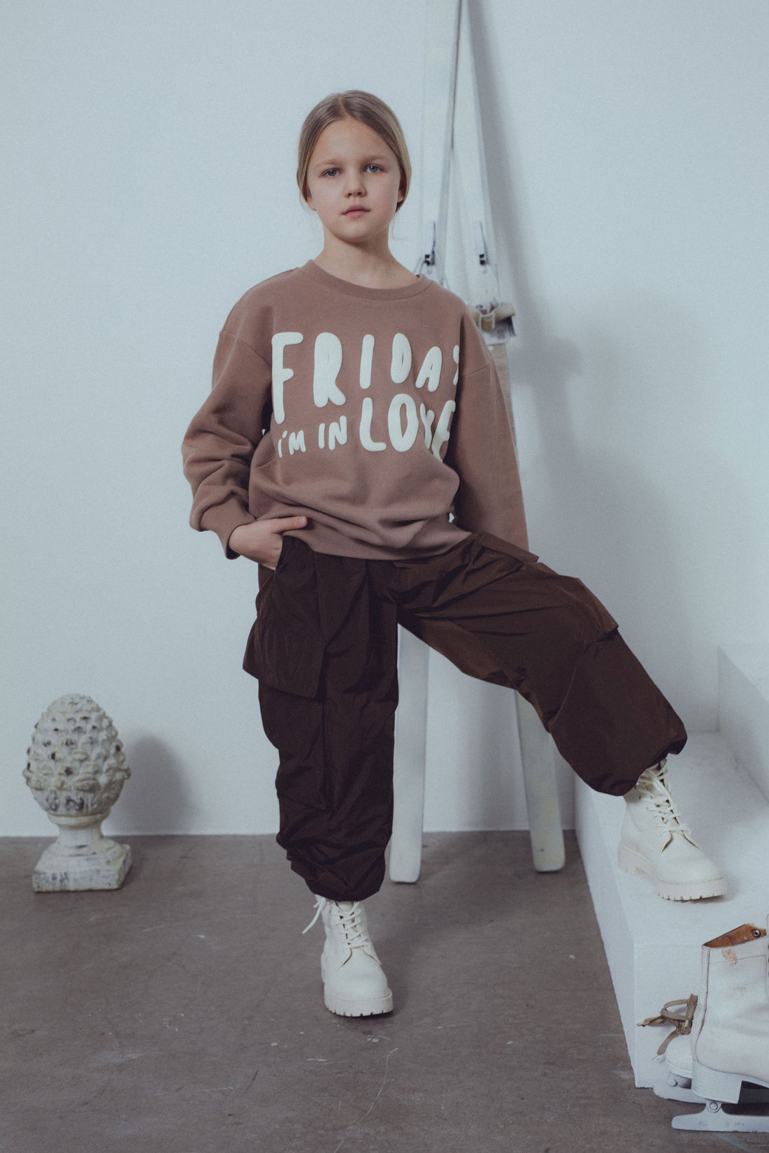 Unlabel Latte Printed Sweatshirt