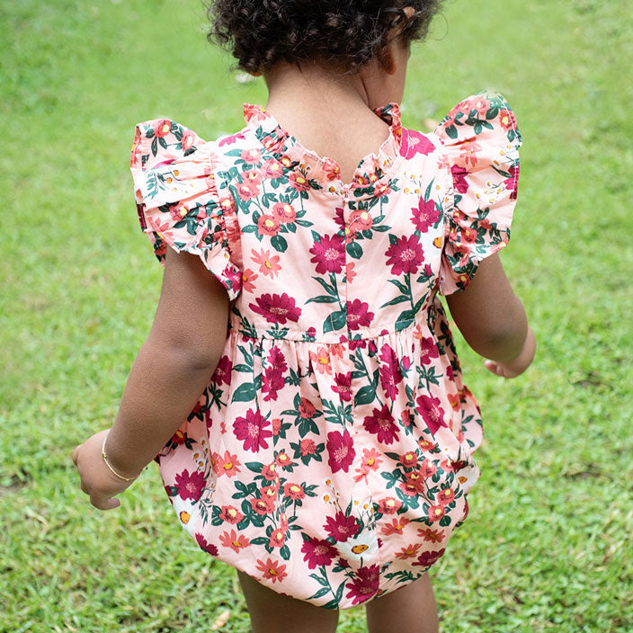 Pink Chicken Pink Daisy Floral Baby Jennifer Bubble