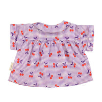 Piupiuchick Purple/White Cherry Print Baby Shirt