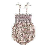 Piupiuchick Ecru Animal Print Romper