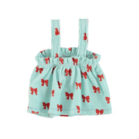 Piupiuchick Blue W/ Red Bows Baby Top