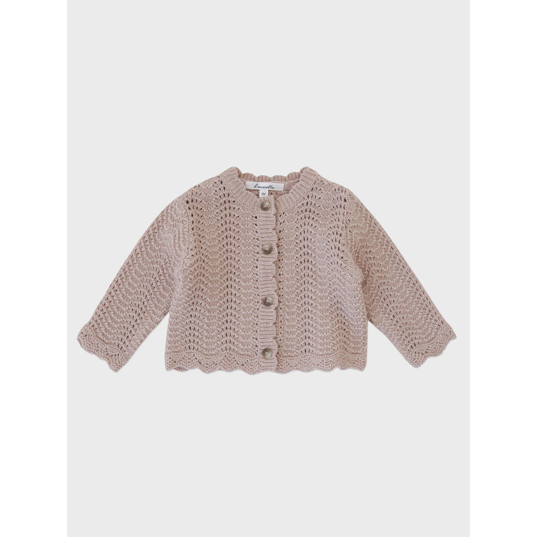 Louisiella Pink Estelle Knit Baby Cardigan