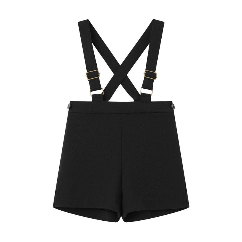 Coco Blanc Black Suspender Overalls