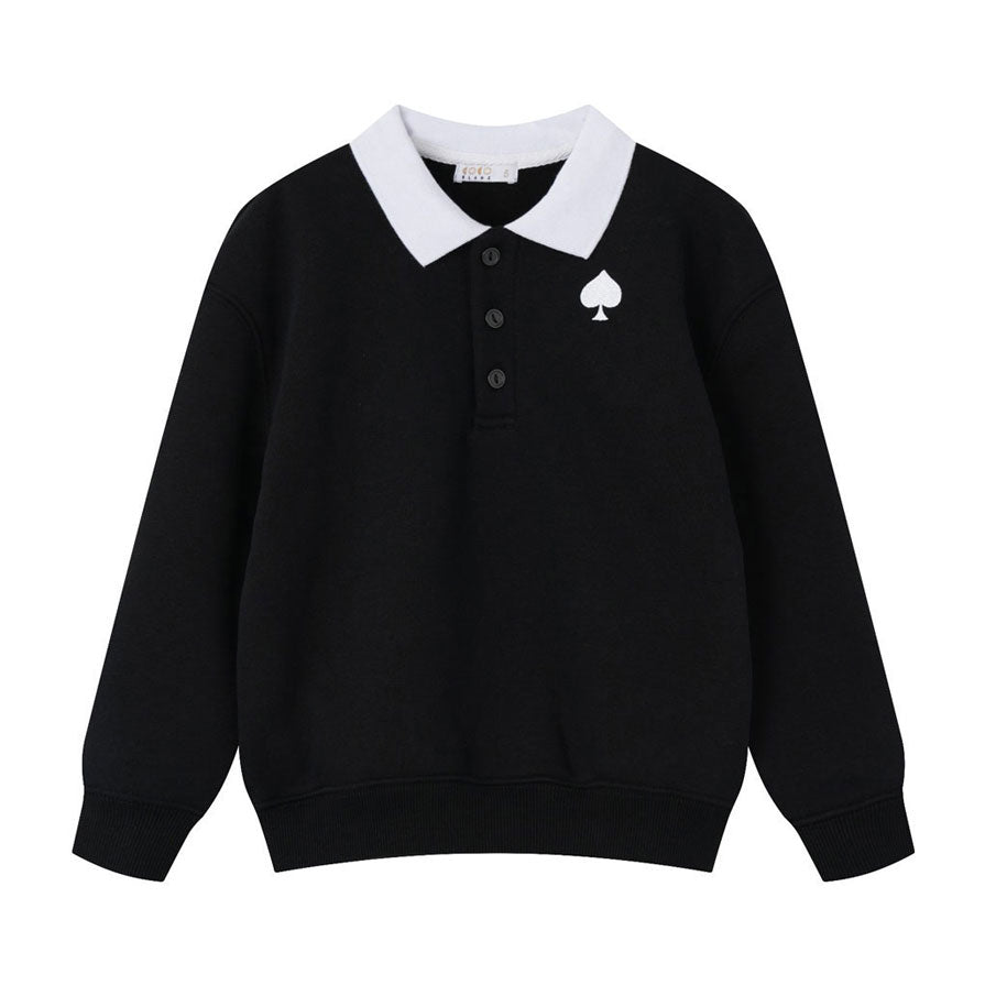 Coco Blanc Black Polo Sweatshirt