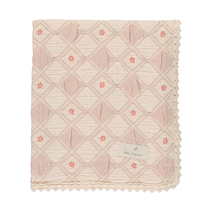 Bebe Organic Dusty Rose Blossom Blanket