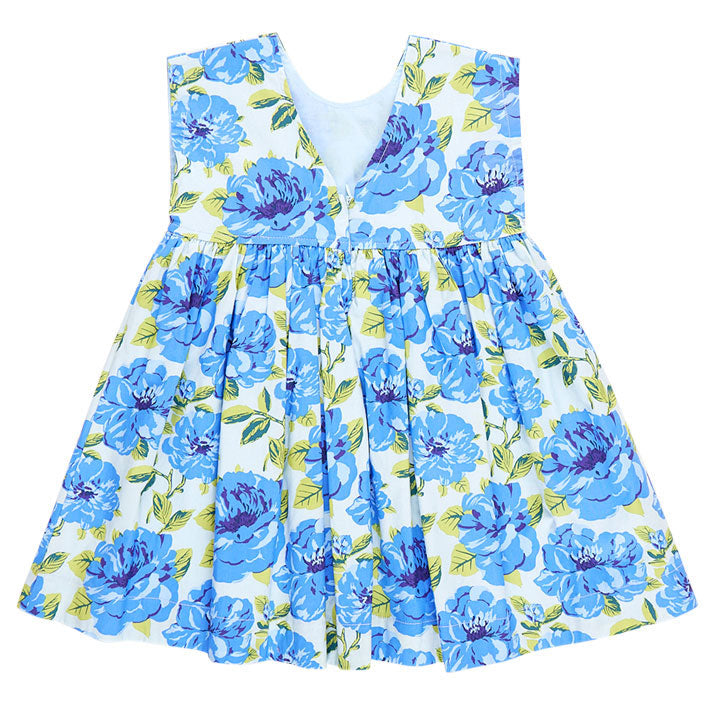 Pink Chicken Blue Peonies Gracie Dress
