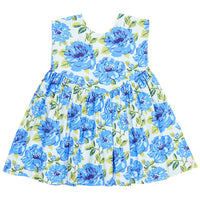 Pink Chicken Blue Peonies Gracie Dress