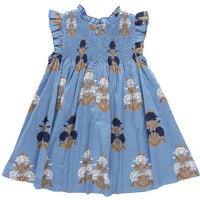 Pink Chicken Blue Flowerette Stevie Dress