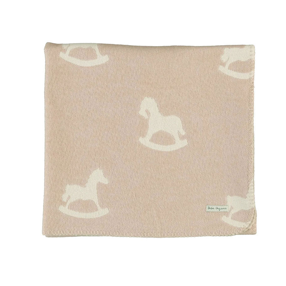 Bebe Organic Taupe Cuddle Horse Blankets