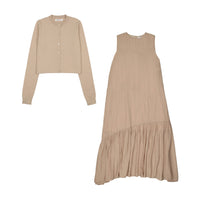Coco Blanc Taupe Knit Cardigan