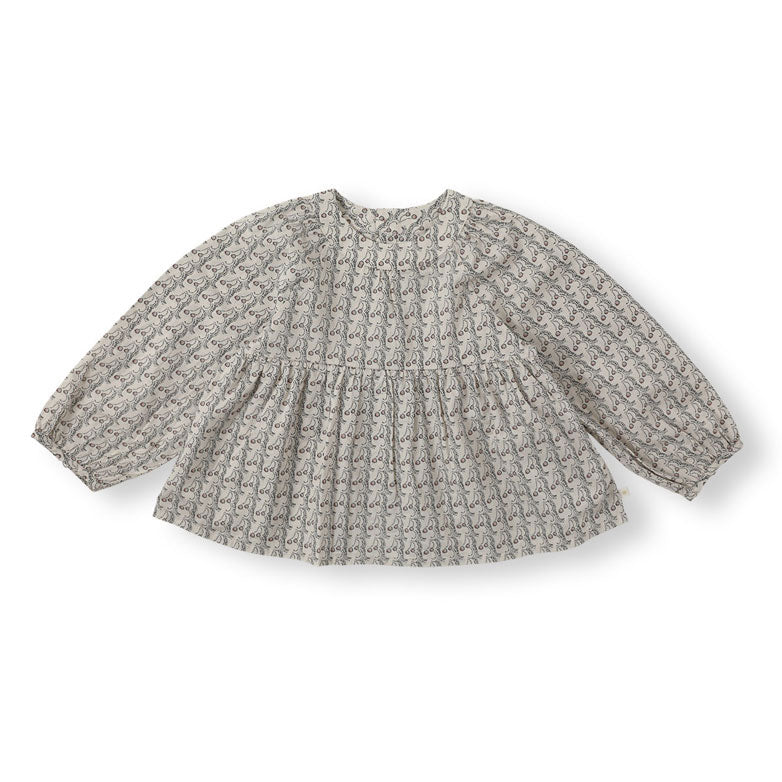 Bene Bene Grayish Blue Cherry Dot Blouse